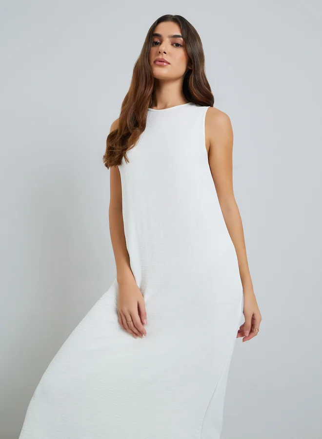 Take Two Women White Sleeveless Midi Dress